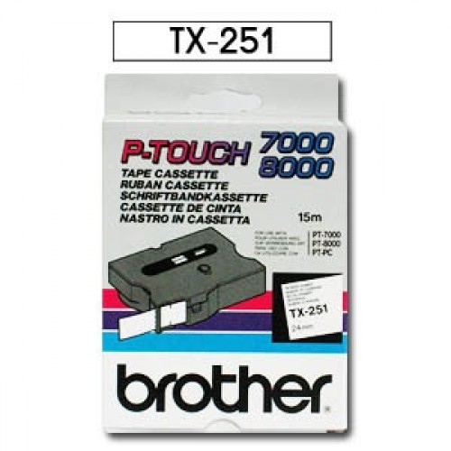 Banda continua laminata Brother TX251 24mm 15m