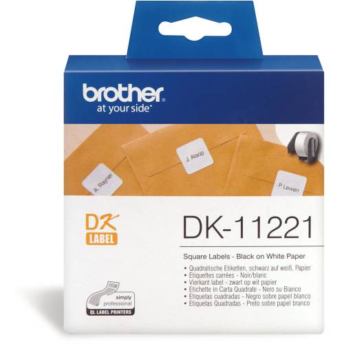 Banda de etichete Brother DK11221 23x23mm 1000 et./rola