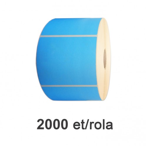 Role de etichete semilucioase albastre 110x80mm 2000 et./rola